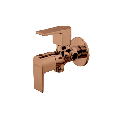 Two Way Angle Cock with Wall Flange